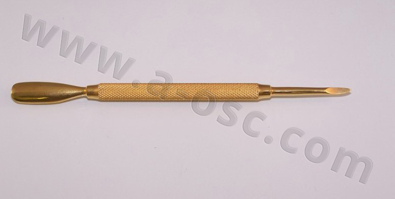 Nail Pusher 9mm w/ scoop round/handle *gold*