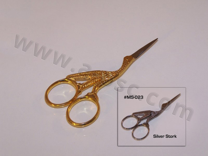 Stork Scissor gold and silver