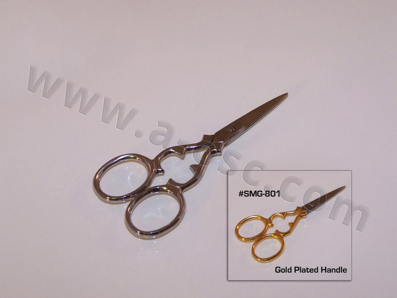 Silk and Linen Scissor gold and silver