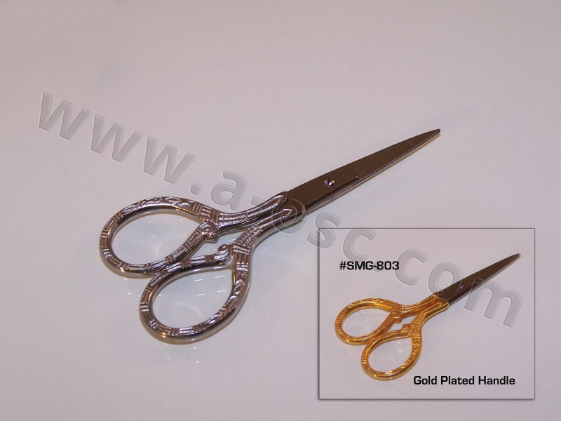 Silk and Linen Scissor gold and silver